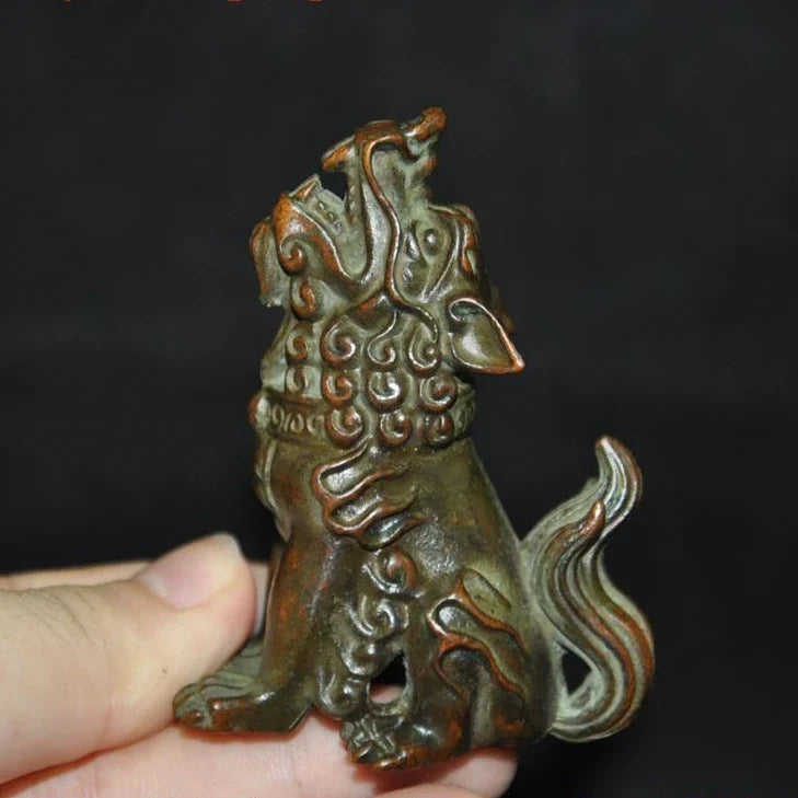 Chinese Bronze Pixiu Wealth Guardian Statue