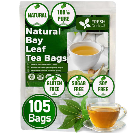 Premium Dried Bay Leaves, Tea Bags, Powder, Bay Leaves Spice, Whole Nice Leaves, Wildcrafted, Fresh Harvested, Bay Leaves For Cooking, Sugar-Free, Gluten Free, Caffeine Free, Vegan