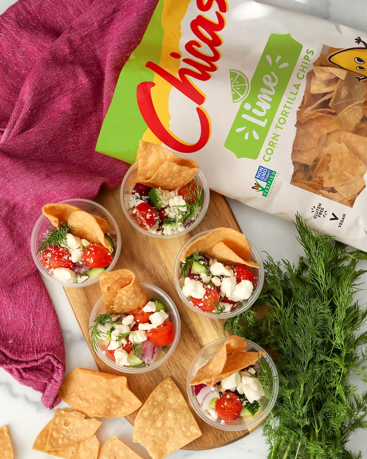 Chicas Tortilla Chips, White Corn Tortilla Chips Lime, Gluten Free, Vegan, Non-GMO, For Dips, Spreads & More, 7.5 Ounce Bag (Pack of 1)