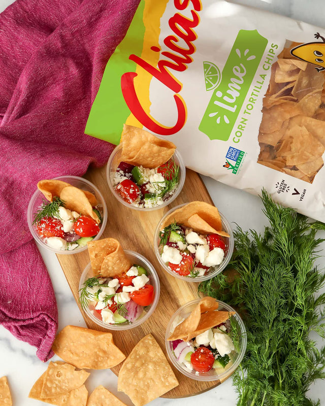 Chicas Tortilla Chips, White Corn Tortilla Chips Lime, Gluten Free, Vegan, Non-GMO, For Dips, Spreads & More, 7.5 Ounce Bag (Pack of 1)