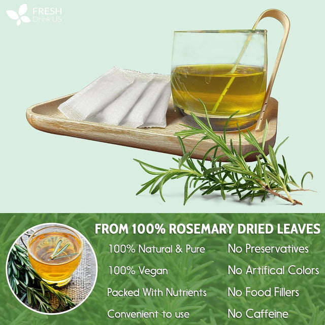Premium Rosemary Leaves, Tea Bags, Powder, 100% Natural & Pure from Dried Rosemary Leaves, No Additives, No Caffeine, Vegan. Dried Rosemary Herb, Perfect for Seasoning, Spice Blends for Grilling & Cooking - FreshDrinkUS - Natural and Premium Herbal Tea