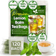 Premium Lemon Balm Leaf Tea Bags, 100% Natural & Pure from Lemon Balm Leaves. Loose Leaf Lemon Balm Herbal Tea. Lemon Balm Leaf Tea. No Sugar, No Caffeine, No Gluten, Vegan. - FreshDrinkUS - Natural and Premium Herbal Tea