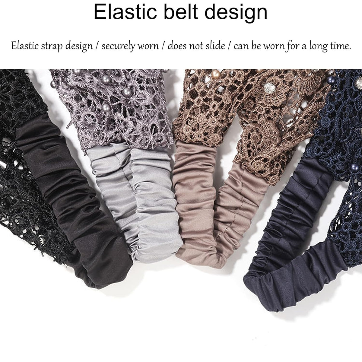 New Set Boho Headbands, Boho-chic Crystal & Pearl Embellished Wide Headbands, for Women Fashion Vacations & Daily Styling (3pcs A)