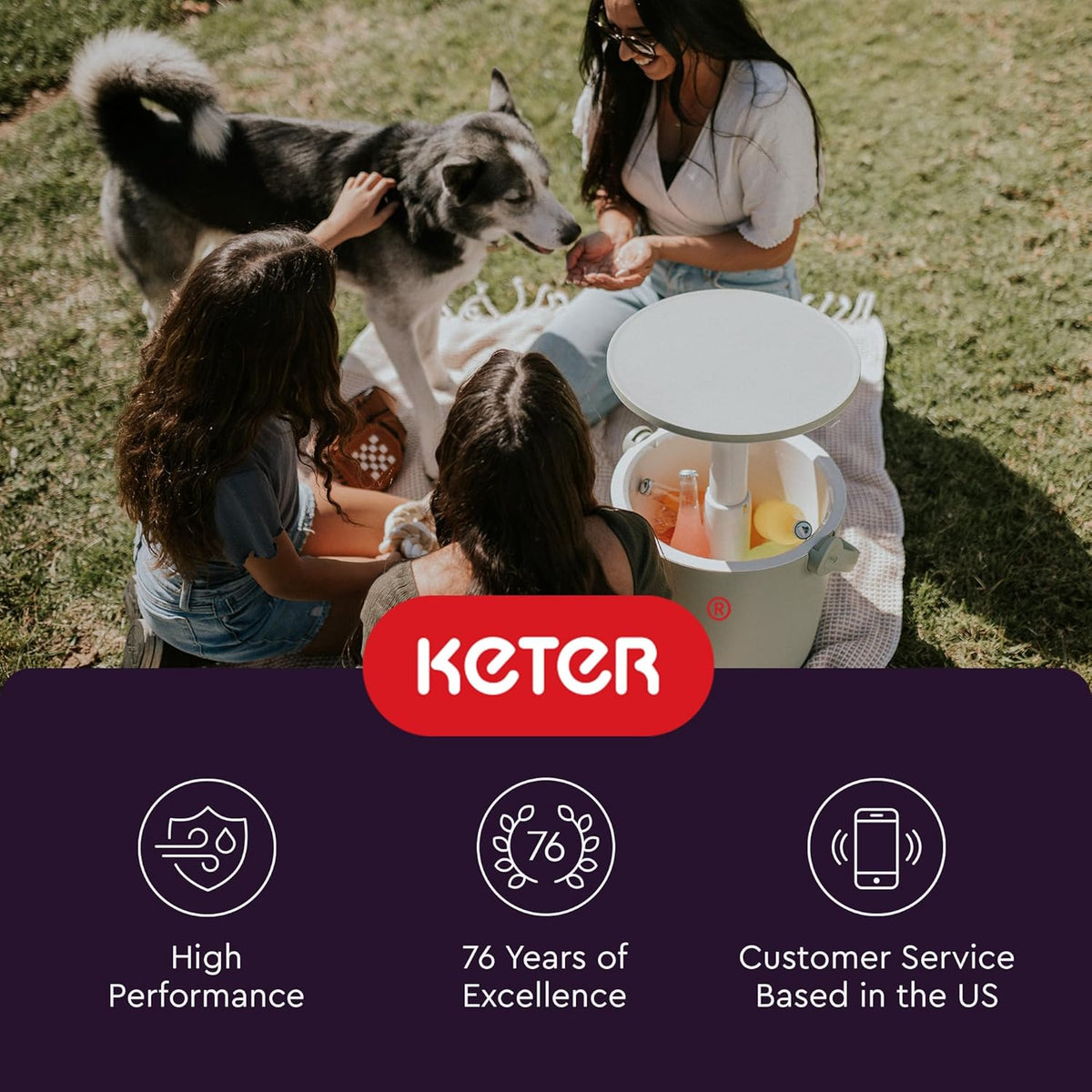 Keter Go Bar 4.2 Gallon Portable Beer and Wine Cooler with Handle and Pop Up Outdoor Table Perfect for Your Patio, Picnic, and Beach Accessories, Green