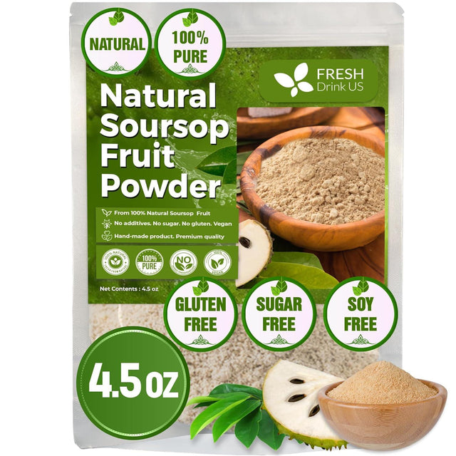 Premium Soursop Graviola Fruit Tea Bags, Tea Powder, 100% Natural and Pure from Soursop Fruits, Handmade, Made With Natural Materials-Corn Fiber Tea Bag, Sugar/Caffeine/Gluten Free, Hoja Guanabana Tea - FreshDrinkUS - Natural and Premium Herbal Tea