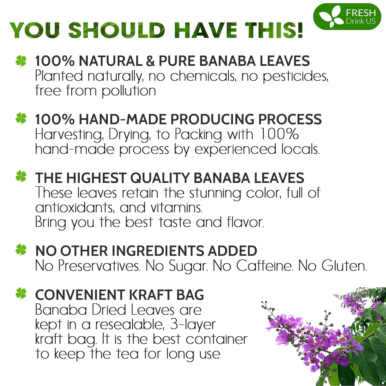 Premium Banaba Dried Leaves