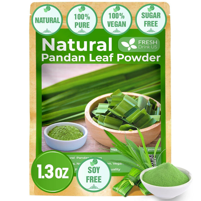Natural Pandan Leaves Dried, Pandan Leaf Powder, 100% Pure Dried Pandan Leaves, Pandan Leaf Tea, No Additives, No Caffeine, Vegan