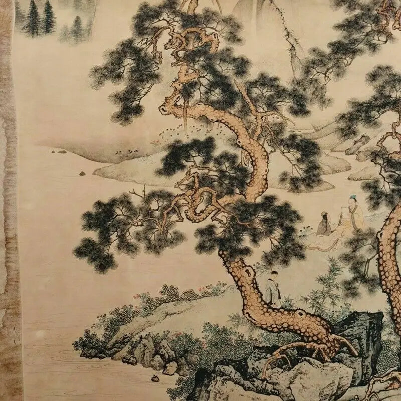 Chinese Calligraphy & Landscape Scroll – “Chen Shaomei” Style Painting
