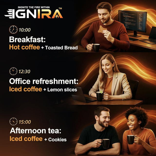 IGNIRA Cappuccino Variety Collection – Robusta Instant Coffee Mix Packets: Strawberry, Original, Himalayan Salted – Smooth & Creamy, Hot or Iced Milk Coffees, No Soybeans, Café Taste, Ready-to-Mix – HexFire Energy, 6 Single-Serve Sticks (3.80 oz)