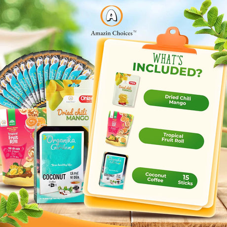 Amazin Choices Vietnamese Snack Bundle 3 items - Non-GMO, Vegan, Gluten-Free