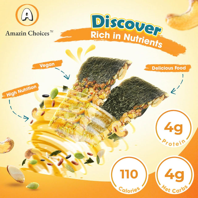 Amazin Choices Seaweed Crunch with Nuts Classic Taste, 6 ct.