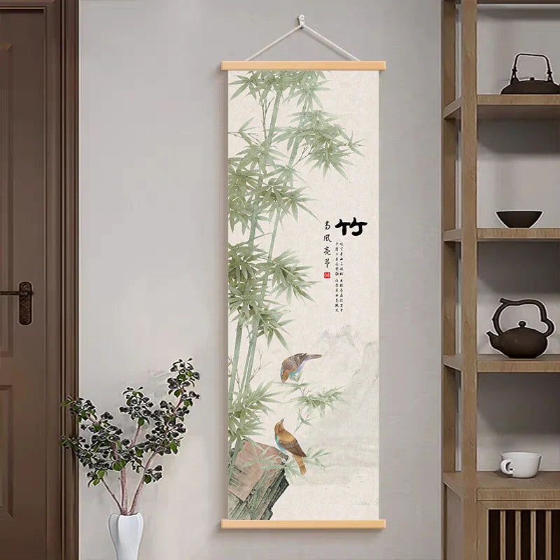 Landscape solid wood scroll painting, home decoration painting, poster wall art wall, art decoration canvas