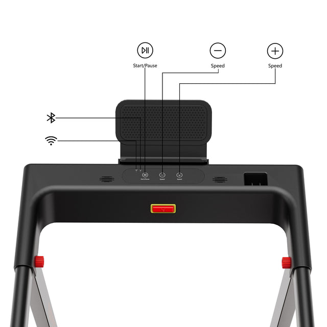 DeerRun A1 Pro Move+  6% Incline Foldable Treadmill——2025 Upgraded Chip & NFC Support | 350Lbs, 10mph Black