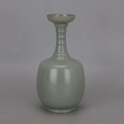 Celadon Bamboo‑Joint Porcelain Vase – Song Dynasty Qingliang Temple Style