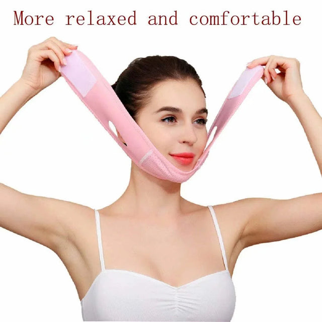 Reusable V Line Mask,V Shaped Face Mask for Sagging,Refined Jawline Support Strap,Adjustable Facial Slimming Strap,Chin up & Face Lifting Belt