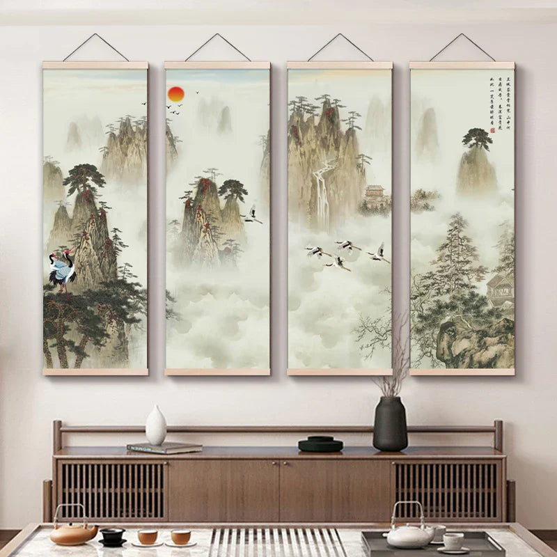 Chinese traditional landscape painting traditional classic art home decoration painting poster wall art wall art decor canvas