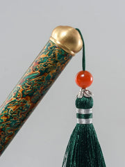 Incense Tube Lacquerware Tea Ceremony Scholar Zen Tool Fujian Province Handmade Speciality Incense Burner Cultural Artcraft