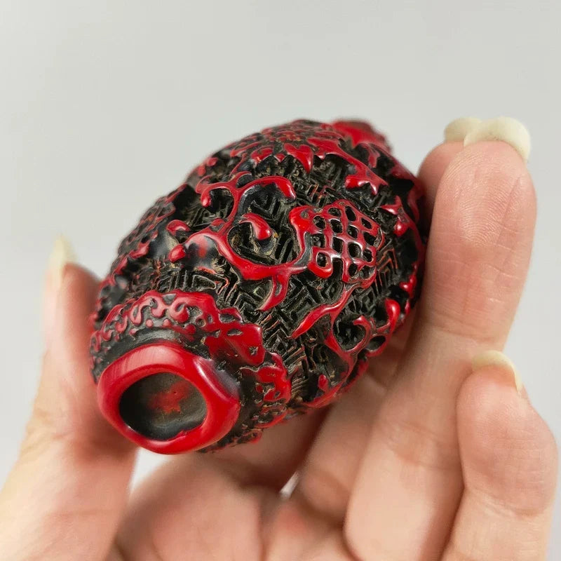 Red Resin Fish Snuff Bottle – Auspicious Asian Home Decor