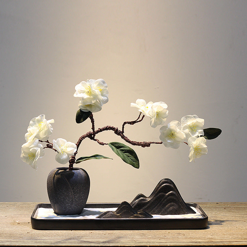 Scholar’s Retreat: Ceramic Rockery Flowerpot