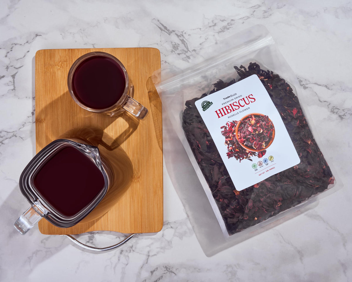 1lb Dried Hibiscus Flowers (16oz) – All Natural Roselle | Triple Cleaned, Sun-Dried Whole Petals | Flor de Jamaica | Great for Tea, Agua Fresca & Cocktails