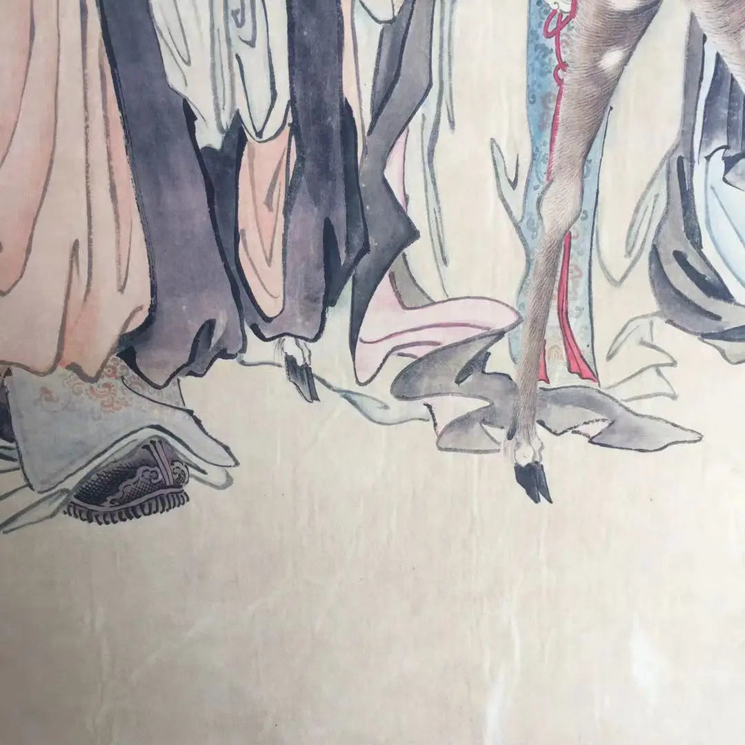 Vintage Chinese Scroll After Ding Yunpeng – Rice Paper Figure Painting