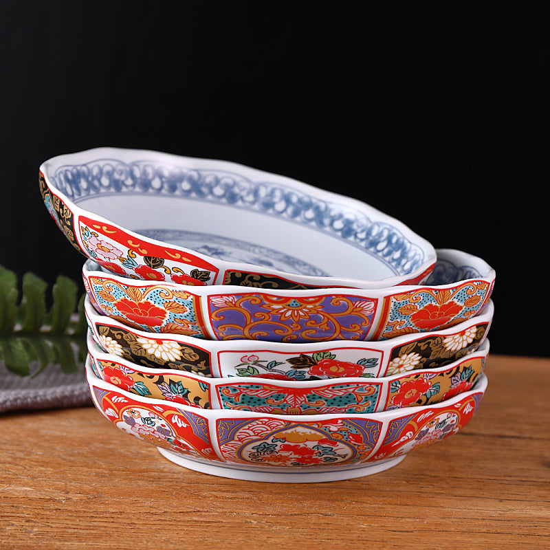 Japanese Traditional Design Ceramic Soup Plates and Bowls