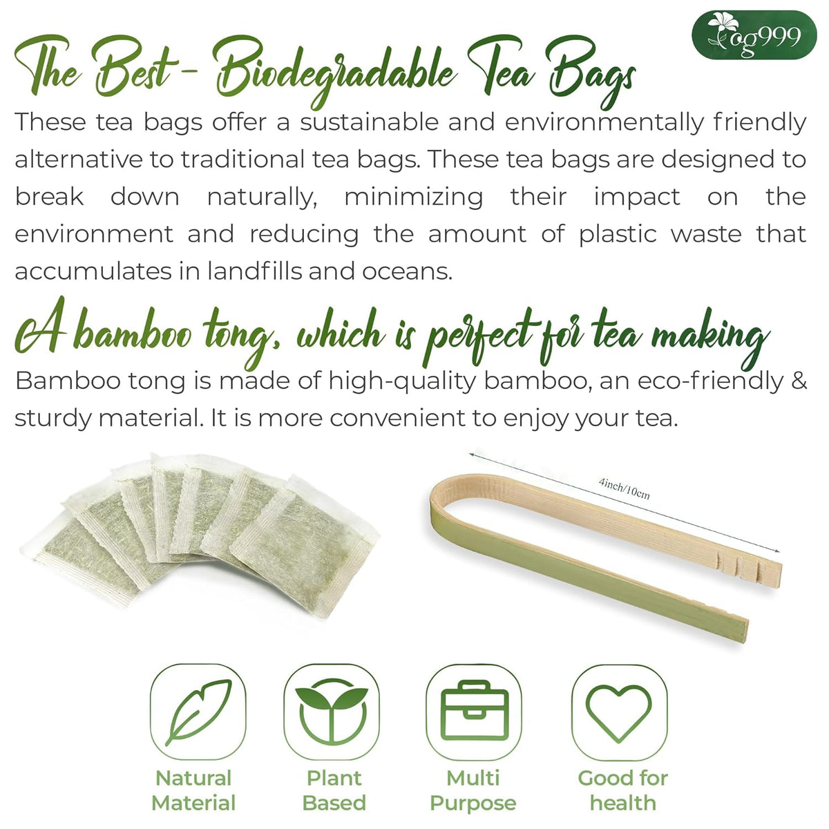 Premium Matcha Green Tea Bags | Blend of Sencha, Green Tea, Spearmint & Orange Slices