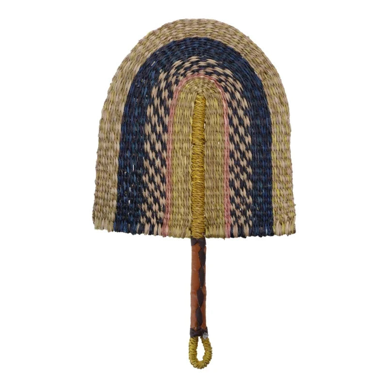 Traditional Handwoven Straw Fan for Wall Art Decorative Fan for Summer Party Drop Shipping