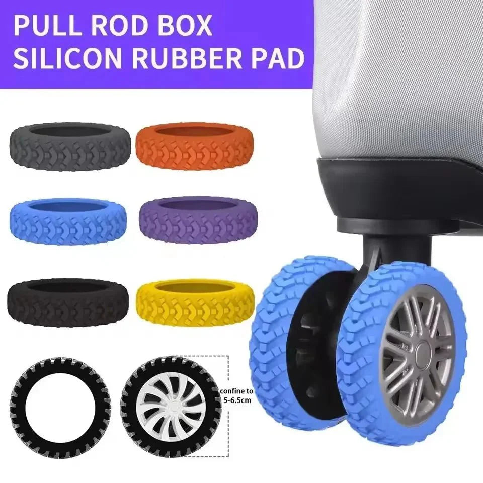 8pcs Reduce Noise Trolley Silicone Wheels