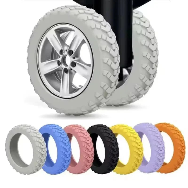 8pcs Reduce Noise Trolley Silicone Wheels