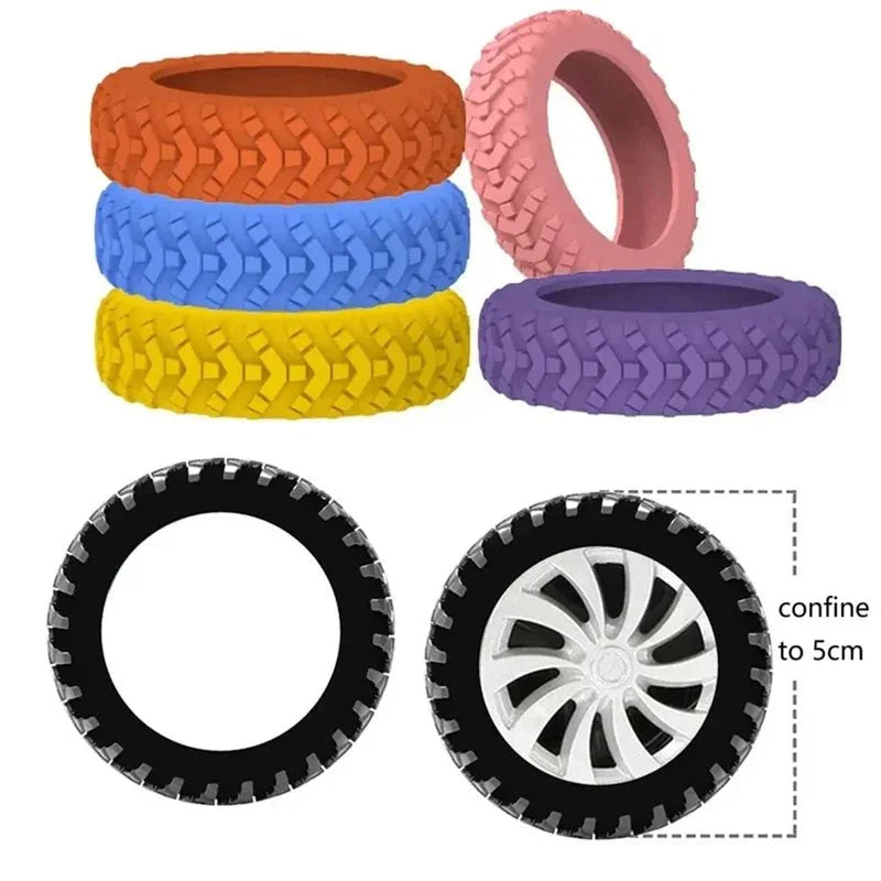 8pcs Reduce Noise Trolley Silicone Wheels
