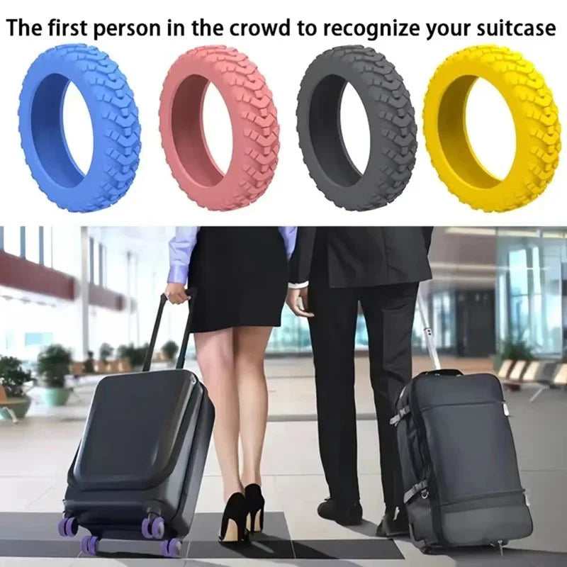 8pcs Reduce Noise Trolley Silicone Wheels