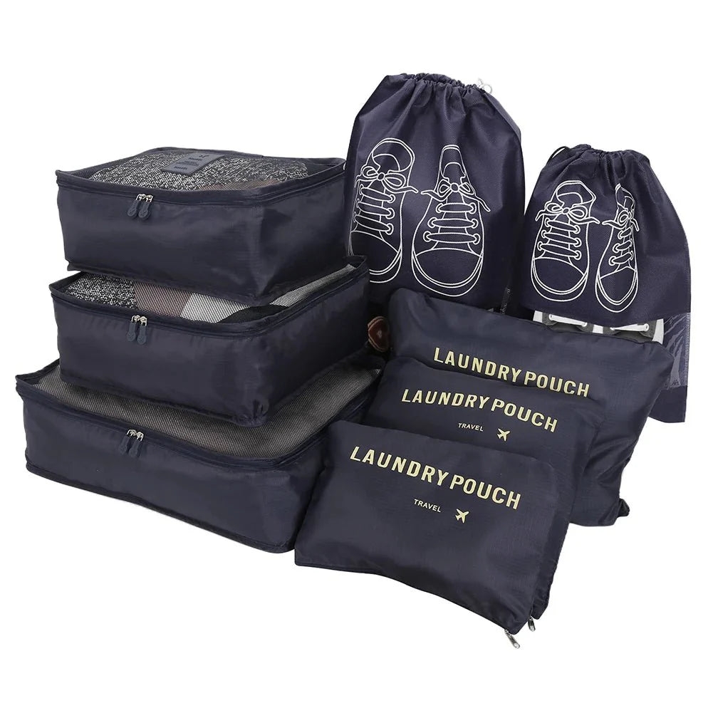 8Pcs/Set Travel Organizer Storage Bags