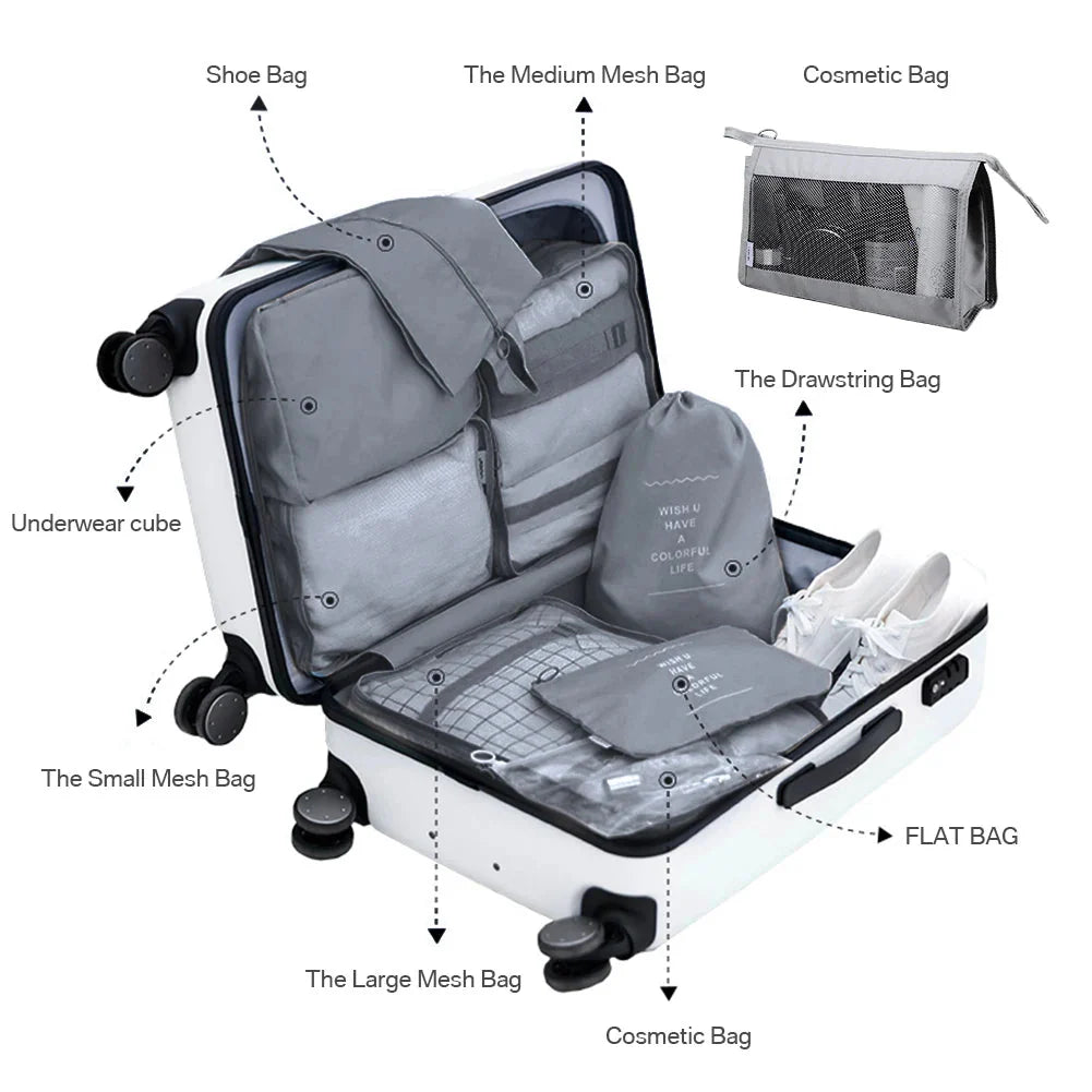 8Pcs/Set Travel Organizer Storage Bags