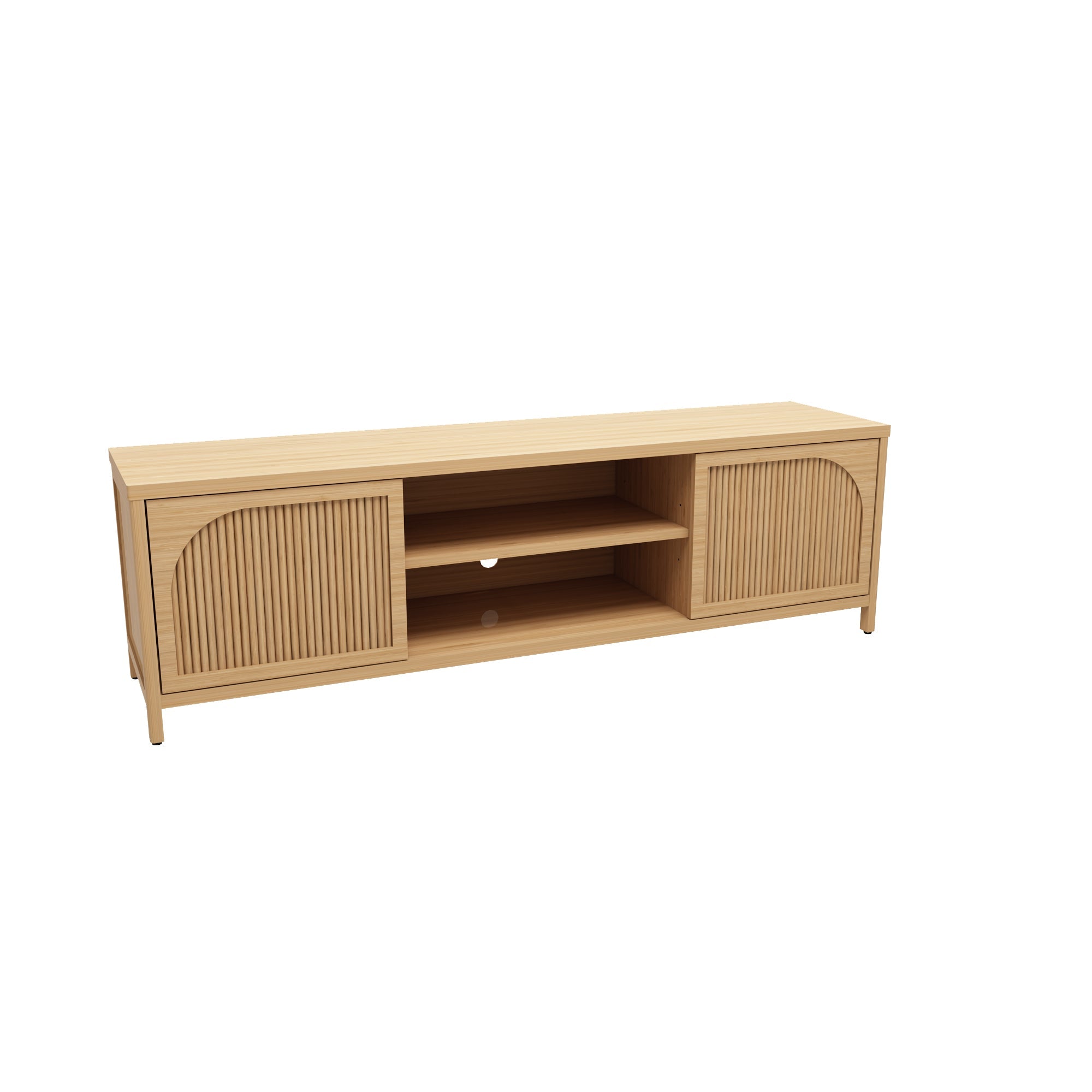 Sustainable Bamboo TV Media Console (Natural Finish)
