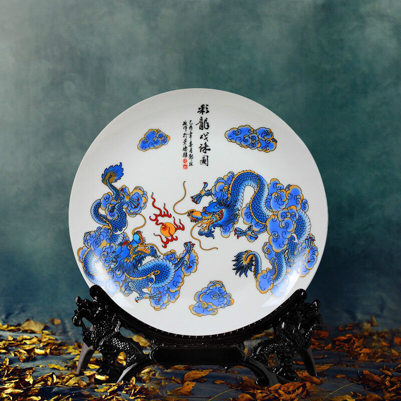 Ceramic Hanging Plate – Office & Living Room Asian Home Decor