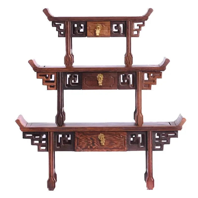 Redwood Chinese Altar Table – Display Stand for Buddha, Vases & Bonsai