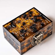 4" Old Hawksbill Turtle High Relief Long Box Amulet