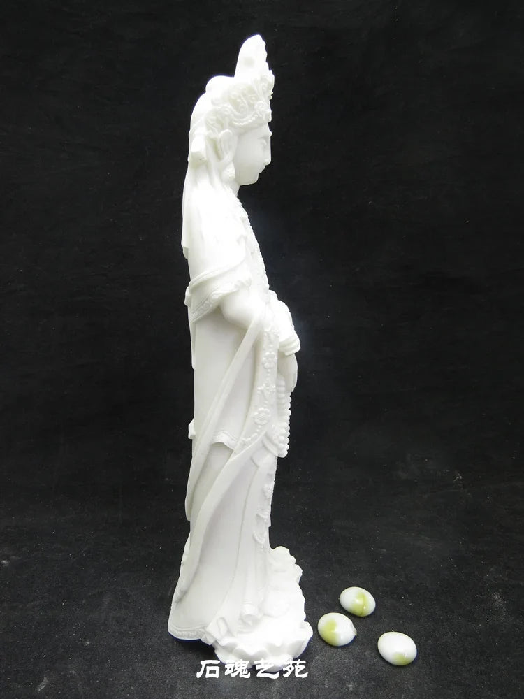 26.5 CM Limited Edition - Fujian Mazu Goddess Statue Made of White Marble