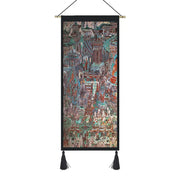 Dunhuang Murals Tapestry – Ethnic Style Fabric Wall Hanging for Bedroom & Living Room
