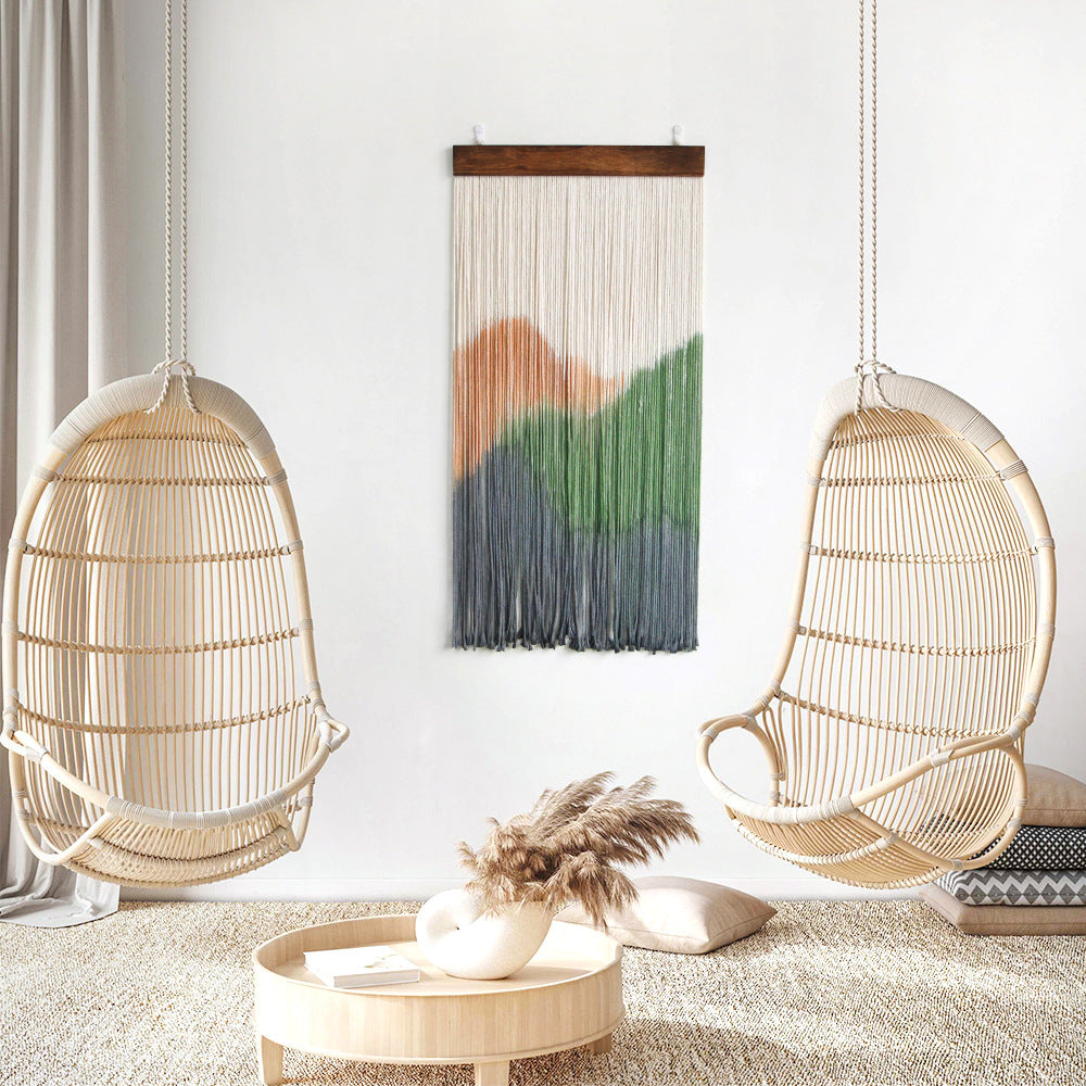 Modern Chinese Landscape Dyed Hand-woven Tapestry
