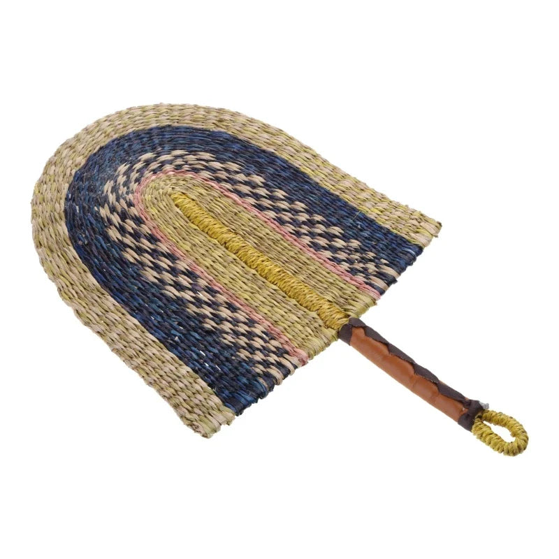 Traditional Handwoven Straw Fan for Wall Art Decorative Fan for Summer Party Drop Shipping