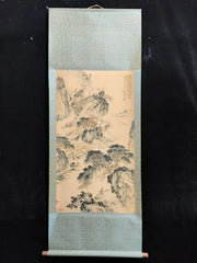 Antique Chinese hand-painted long scroll,  Landscape Painting Scroll,#17