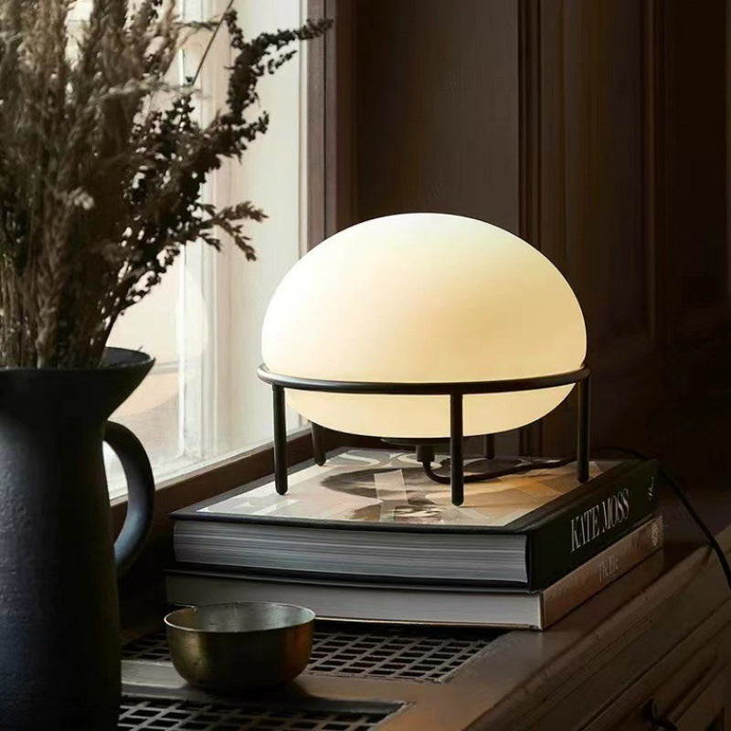 Simple Japanese Style Bedside Glass Lamp