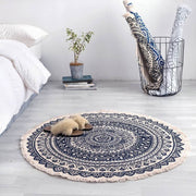 Beautiful Blue and White Tapestry Handmade Carpet Bedroom Bedside