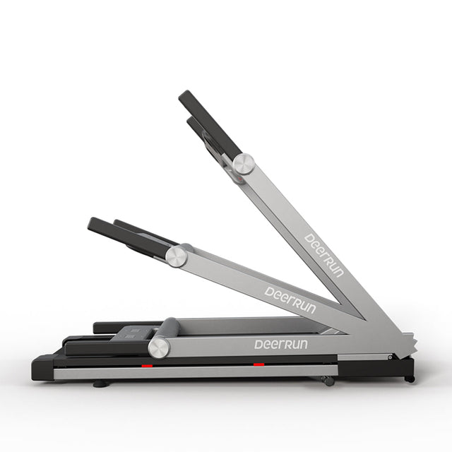 DeerRun A1 Pro Move+  6% Incline Foldable Treadmill——2025 Upgraded Chip & NFC Support | 350Lbs, 10mph Silver