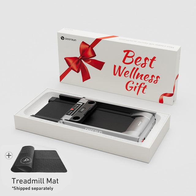 DeerRun A1 Pro Move+  6% Incline Foldable Treadmill——2025 Upgraded Chip & NFC Support | 350Lbs, 10mph Silver
