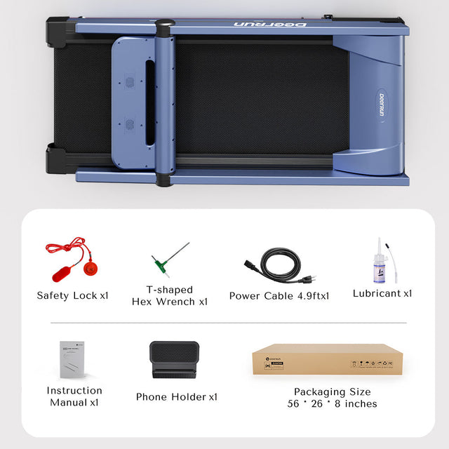 DeerRun A1 Pro Move+  6% Incline Foldable Treadmill——2025 Upgraded Chip & NFC Support | 350Lbs, 10mph