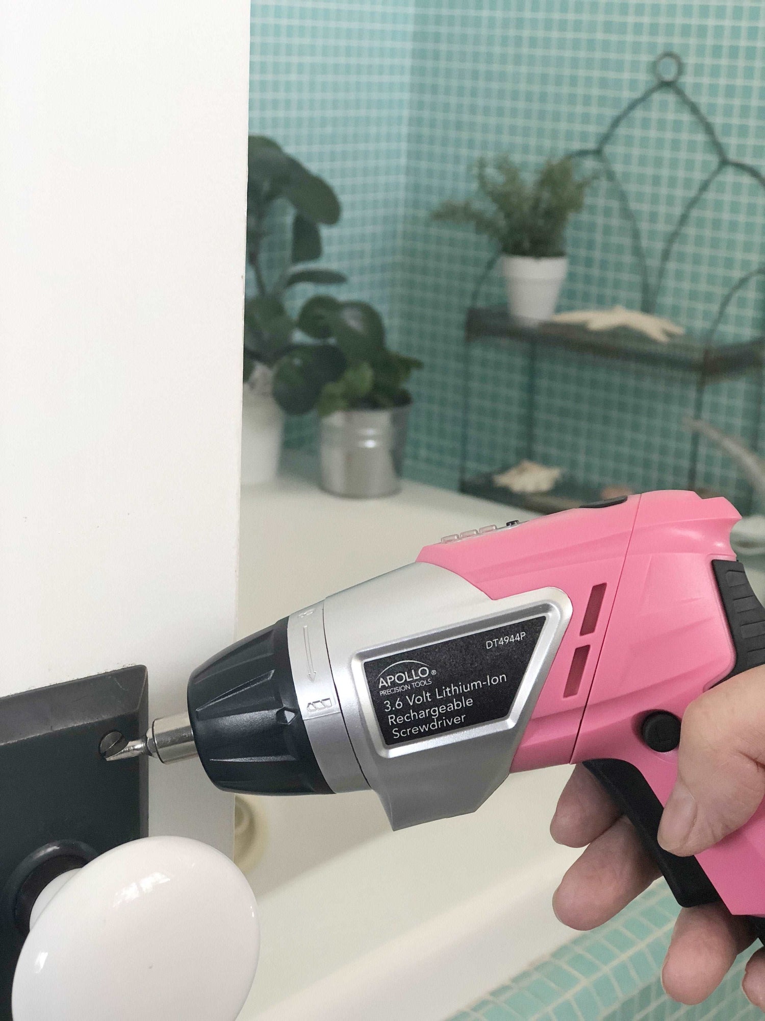 3.6 Volt Lithium-Ion Rechargeable Screwdriver with 45 Piece Accessory Set - Pink DT4944P