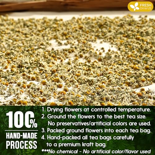 Smooth Sleep & Digest Duo, Chamomile Flower & Fennel Seed Herbal Tea Bags, 100% Natural & Pure Flowers and Seeds, Eco-Conscious & Biodegradable Tea Bags, No Sugar, No Caffeine, No Gluten, Vegan – Herbal Beverage